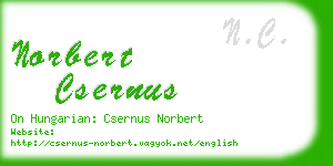 norbert csernus business card